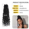 18-дюймовые волосы Faux Locs Волнистые волосы Goddess Locs, связанные крючком